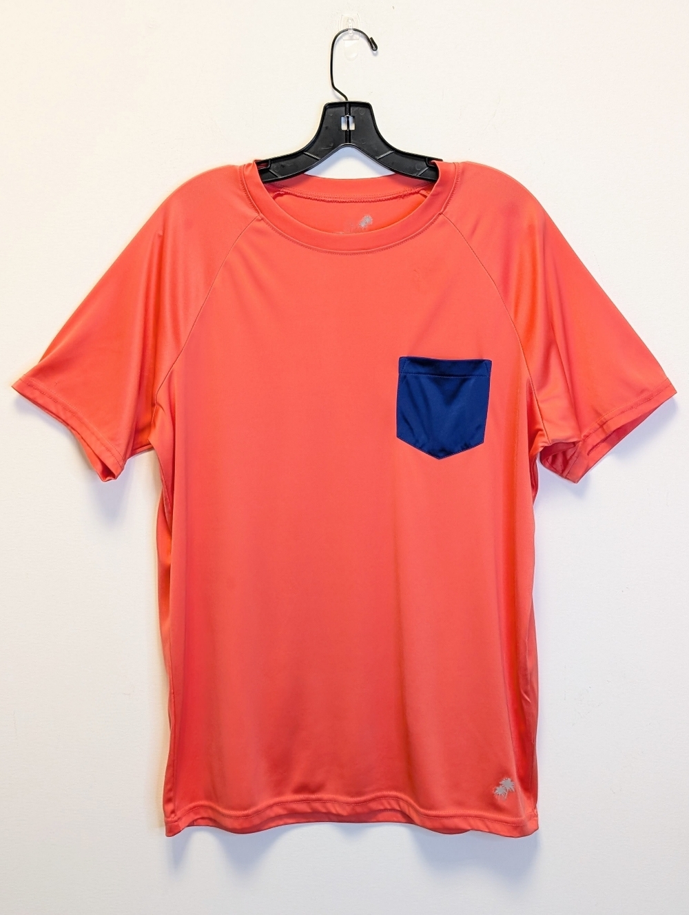 Trunks Surf Co UPF 50+ Rash Guard Tee Coral Neon Pocket Top M